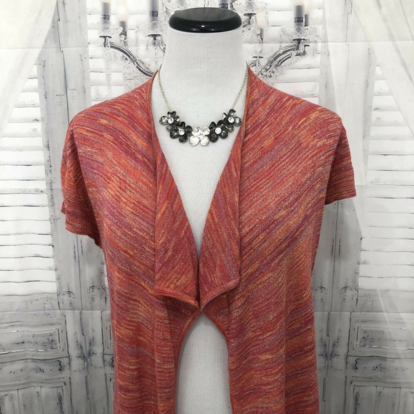 🌸 Cache Open Front Glitter Short Sleeve Cardigan - Picture 2 of 8